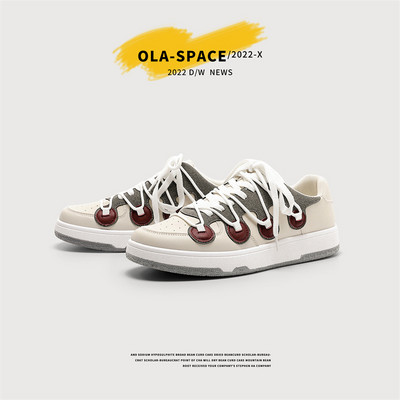 Ανδρικά sneakers με κορδόνια και επίπεδη σόλα