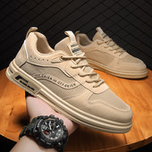 Мъжки маратонки с равна подметка надпис и връзки