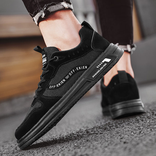 Мъжки маратонки с равна подметка надпис и връзки