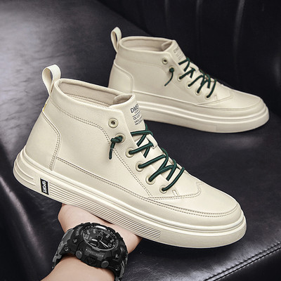 Meeste nahast kõrged tossud lameda tallaga