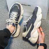 Мъжки сникърси от еко велур с груба подметка