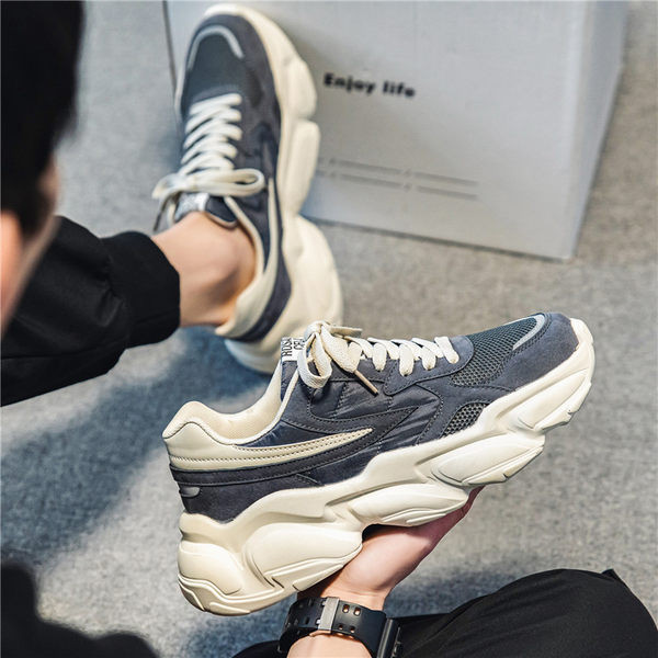 Мъжки сникърси от еко велур с груба подметка