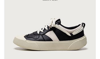 Ανδρικά sneakers casual με επίπεδη σόλα από οικολογικό δέρμα