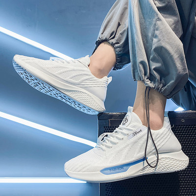 Vabaaja meeste tekstiilist valged ja mustad tossud