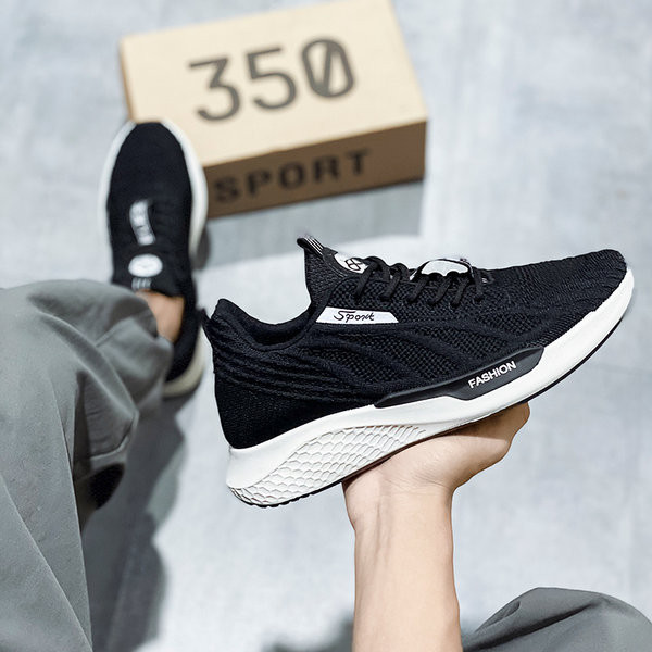 Vabaaja meeste tekstiilist valged ja mustad tossud