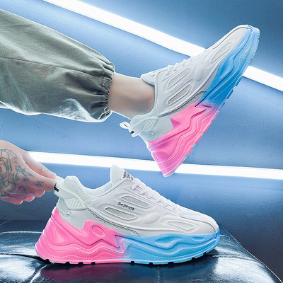 Νέο μοντέλο ανδρικά sneakers με χρωματιστή σόλα