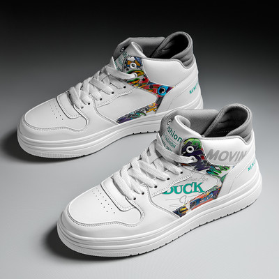 Meeste kõrged tossud värvilise aplikatsiooniga