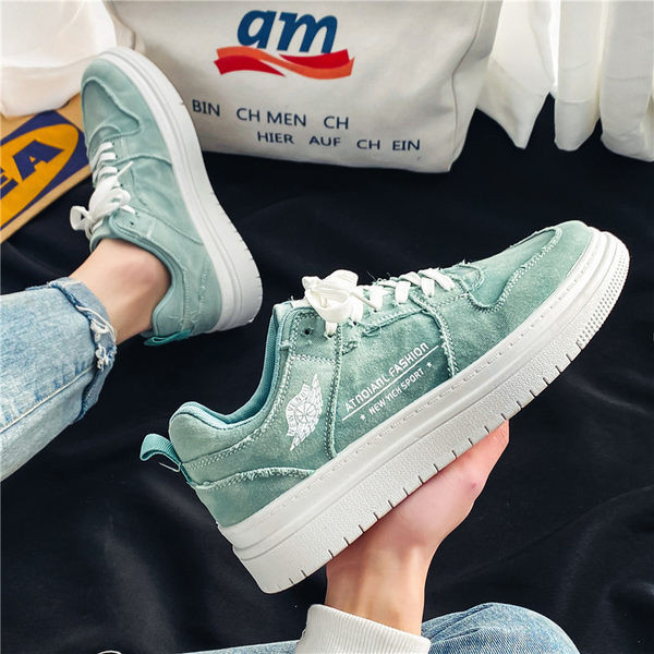 Мъжки кецове в зелен и син цвят 