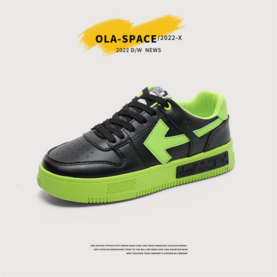 Нов модел мъжки кожени кецове с равна подметка