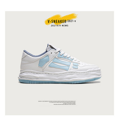 Μοντέρνα ανδρικά έκο δερμάτινα sneakers με κορδόνια
