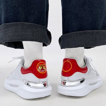 Ανδρικά sneakers με κορδόνια σε λευκό χρώμα