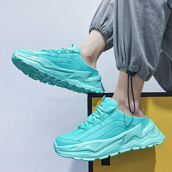 Мъжки маратонки  в три цвята и груба подметка 