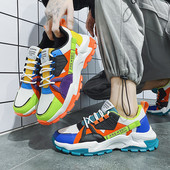 Мъжки цветни сникърси с груба подметка