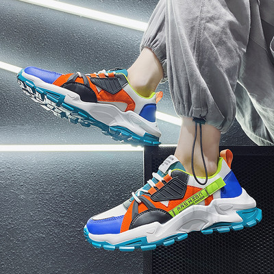 Мъжки цветни сникърси с груба подметка