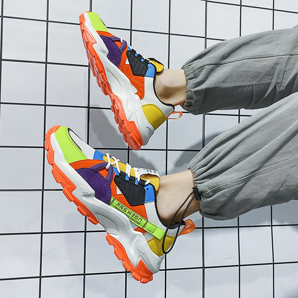 Мъжки цветни сникърси с груба подметка