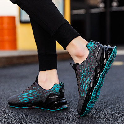 Ανδρικά sneakers από ύφασμα με κορδόνια και επιγραφή