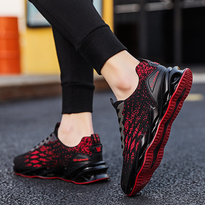 Ανδρικά sneakers από ύφασμα με κορδόνια και επιγραφή