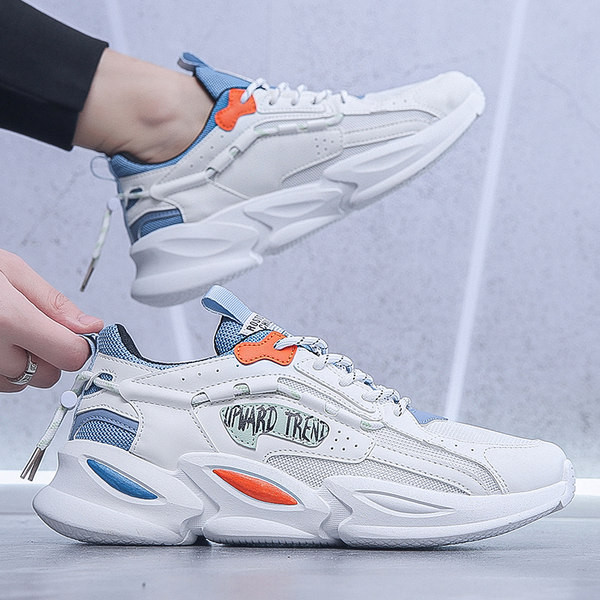 Мъжки маратонки с емблема - от еко кожа