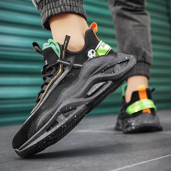 Модерни мъжки сникърси с груба подметка в три цвята