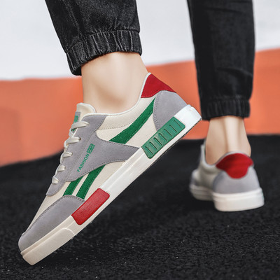 Мъжки кецове с равна подметка и връзки - два цвята