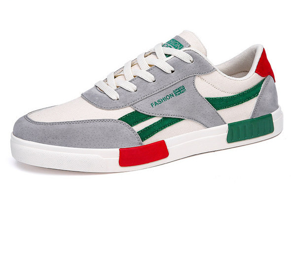 Мъжки кецове с равна подметка и връзки - два цвята