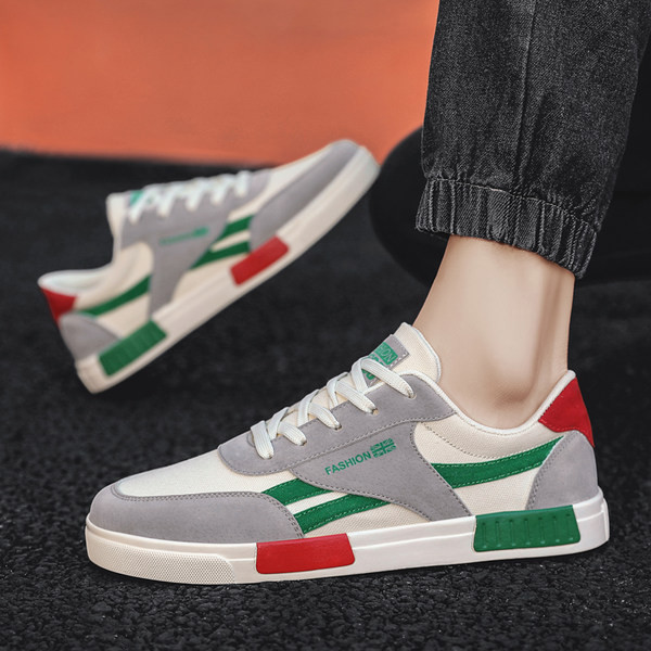 Мъжки кецове с равна подметка и връзки - два цвята