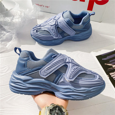 Casual sneakers με πλέγμα και velcro
