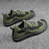 Мъжки ежедневни заоблени обувки от еко велур 