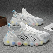 Мъжки текстилни маратонки с цветна подметка