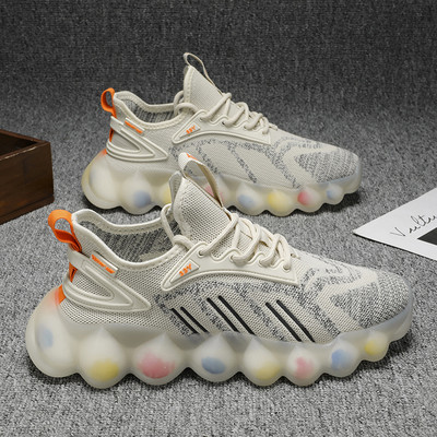 Мъжки текстилни маратонки с цветна подметка