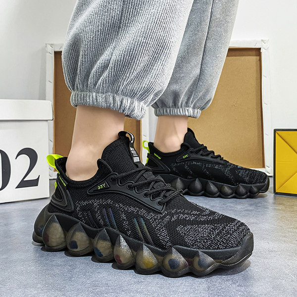 Мъжки текстилни маратонки с цветна подметка