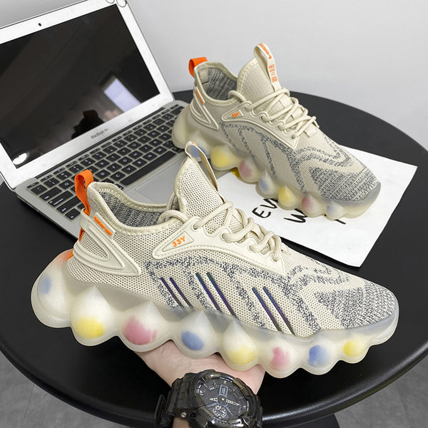 Мъжки текстилни маратонки с цветна подметка