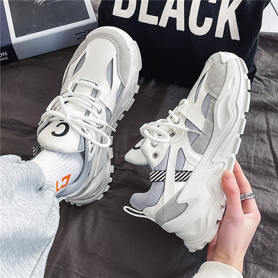 Μοντέρνα sneakers με τραχιά ψηλή σόλα για άνδρες