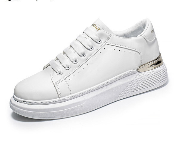 Мъжки кецове от еко кожа с надпис и висока подметка 