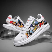 Мъжки кецове от еко кожа с апликация и връзки