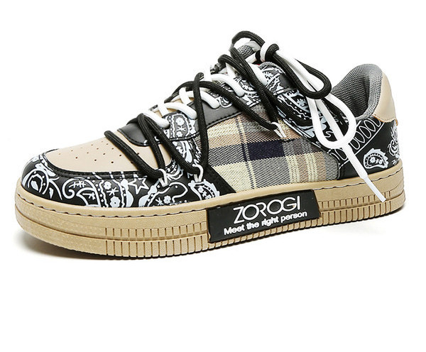 Мъжки ежедневни кецове с апликация и равна подметка 