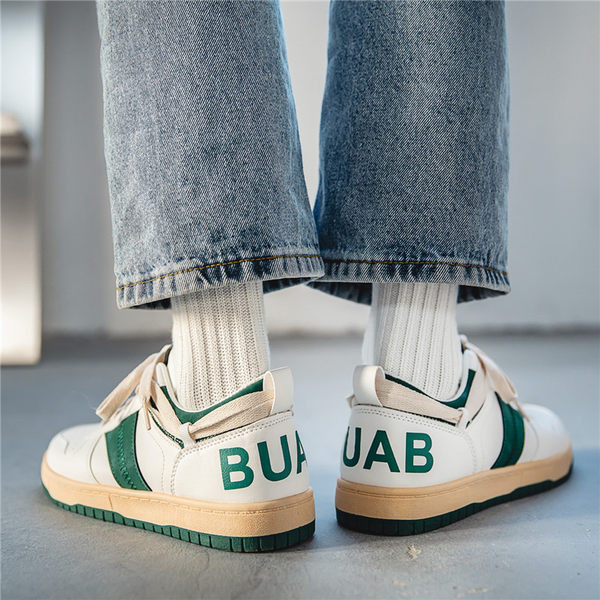 Ежедневни мъжки кецове от еко кожа с равна подметка