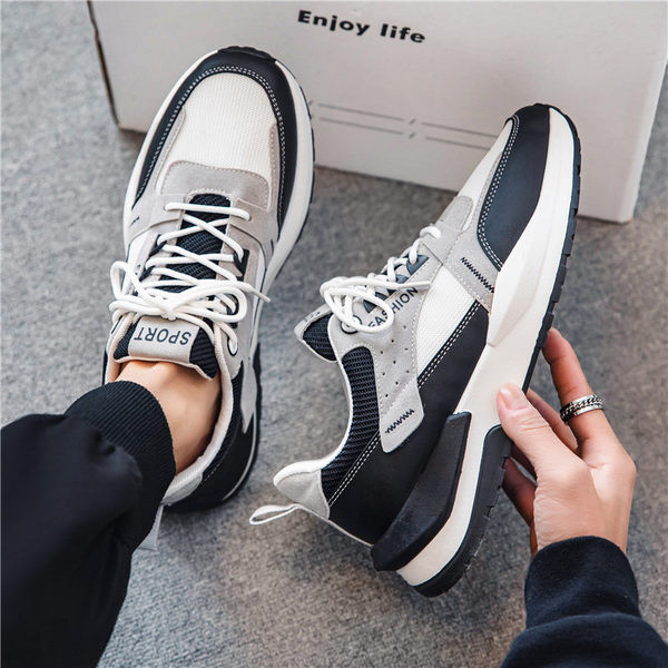 Мъжки маратонки с надпис -два цвята