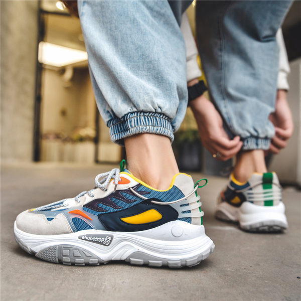 Мъжки маратонки с груба подметка в два цвята