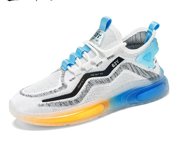 Мъжки текстилни маратонки с цветна подметка - три цвята