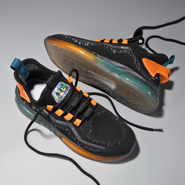 Мъжки текстилни маратонки с цветна подметка - три цвята