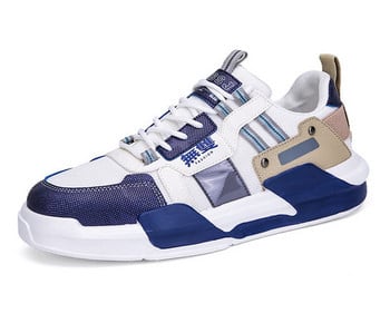 Ανδρικά sneakers casual με φλατ σόλα σε τρία χρώματα