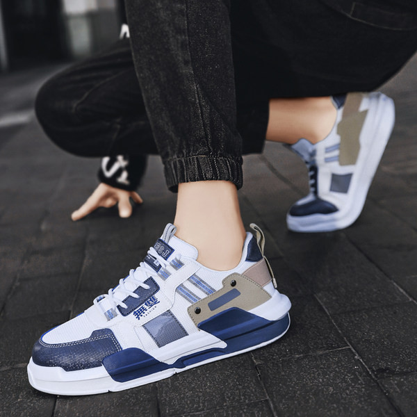 Ежедневни кецове с равна подметка в три цвята за мъже