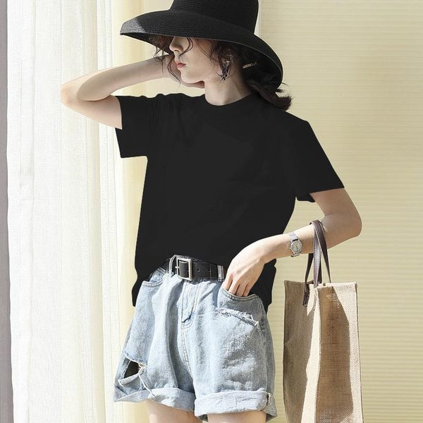 Ежедневна дамска тениска с обло деколте -няколко цвята