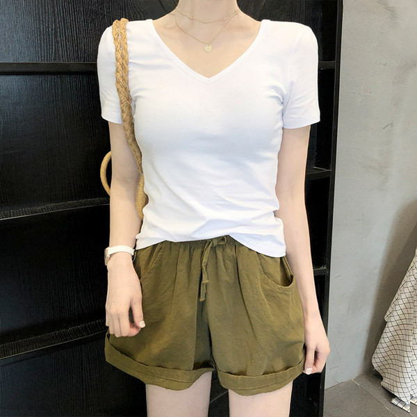 Ежедневна памучна тениска за жени - много цветове