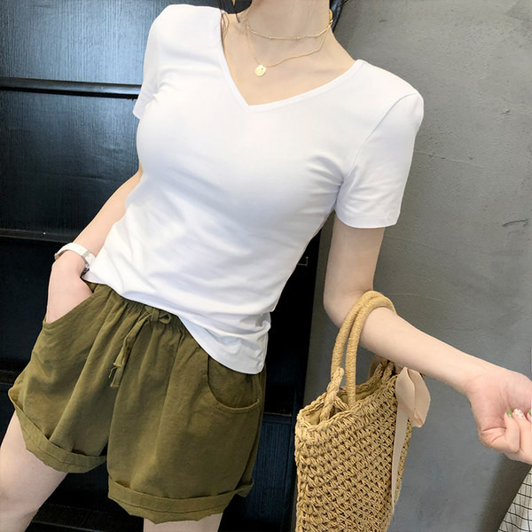 Ежедневна памучна тениска за жени - много цветове