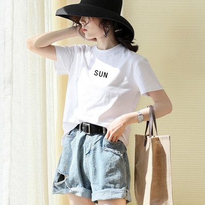 Ежедневна широка тениска с надпис - няколко модела