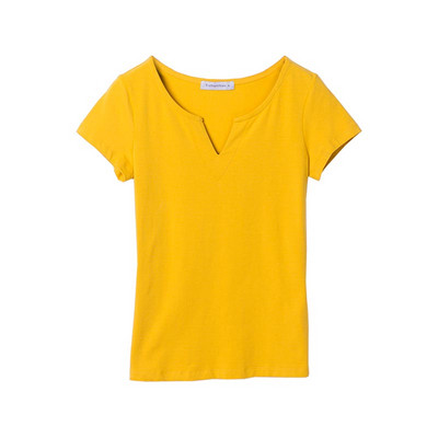 Дамска ежедневна тениска с шпиц деколте изчистен модел