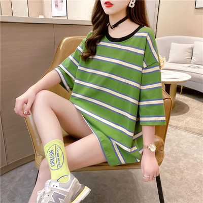 Moteriški platūs marškinėliai su ovalia iškirpte – kelių spalvų