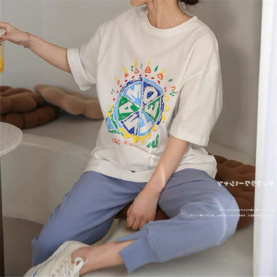 Ежедневна широка тениска  апликация